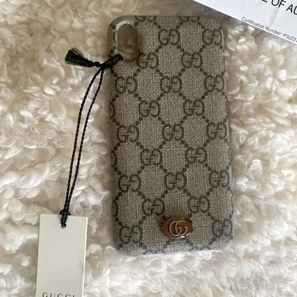 GUCCI- Authentic 🍀 BNIB! GG Ophidia Monogram X/XS iPhone Phone Case w/ COA - Picture 3 of 8